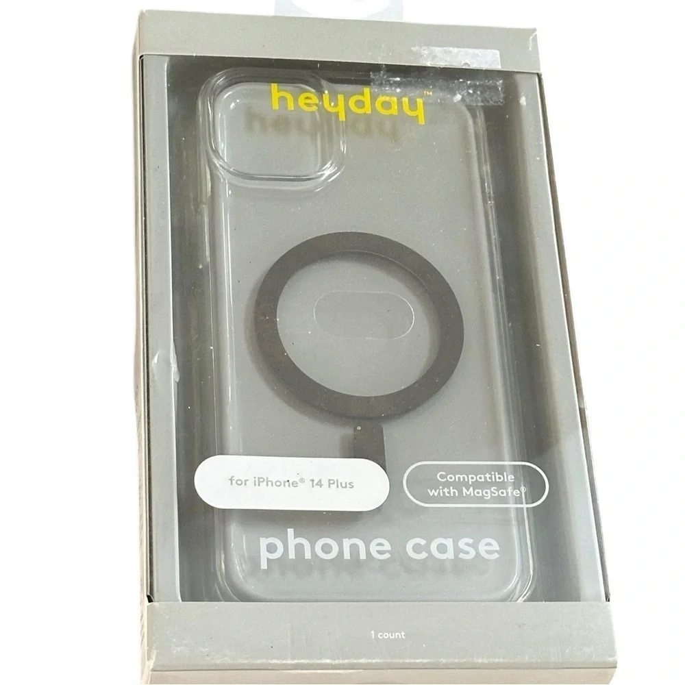 Heyday NIB MagSafe Antimicrobial Clear Hardshell iPhone 14 Plus Case
